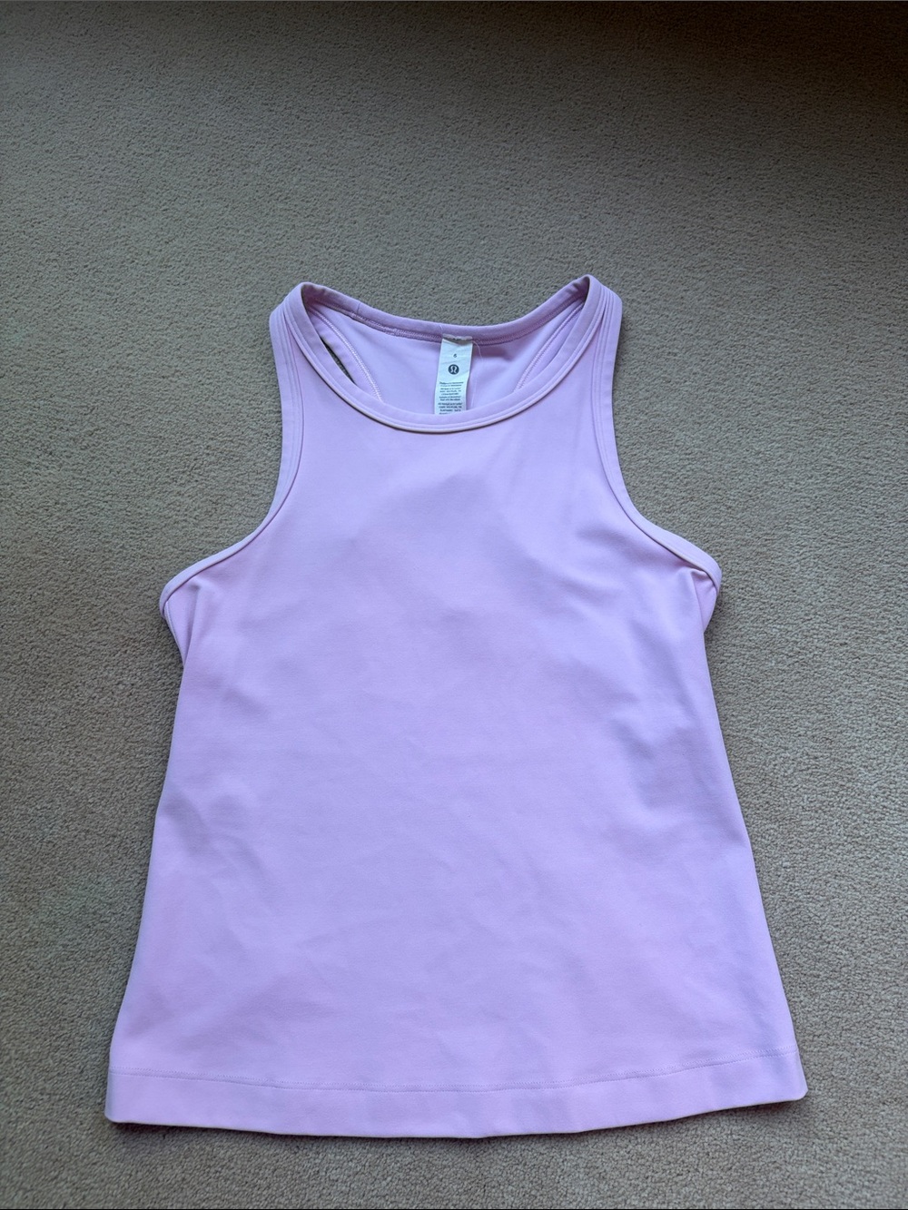 lululemon athletica light pink tank